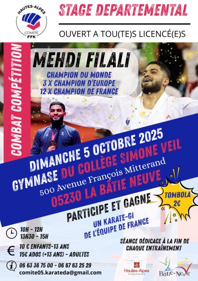 Stage départemental de karaté avec Mehdi Filali_La Bâtie-Neuve - © Stage départemental de karaté avec Mehdi Filali_La Bâtie-Neuve