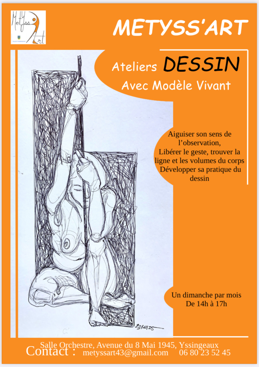 Atelier Dessin avec Modèle Vivant (mensuel)
