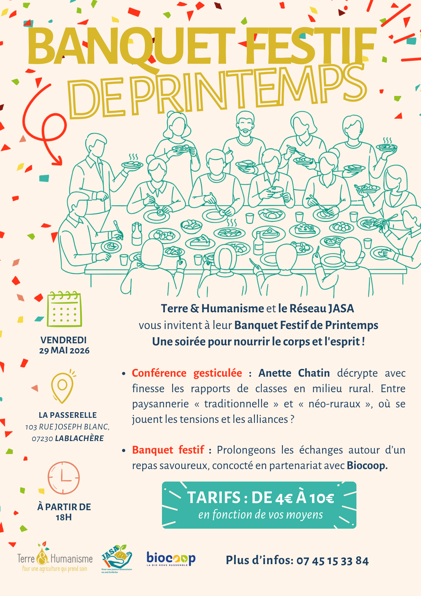 Banquet festif de printemps