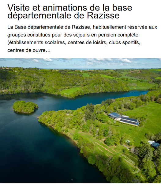 Journées Européennes du Patrimoine - Visite et animations de la base départementale de Razisse