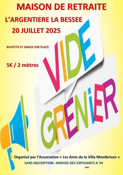 Vide-grenier Villa Montbrison_L'Argentière-la-Bessée