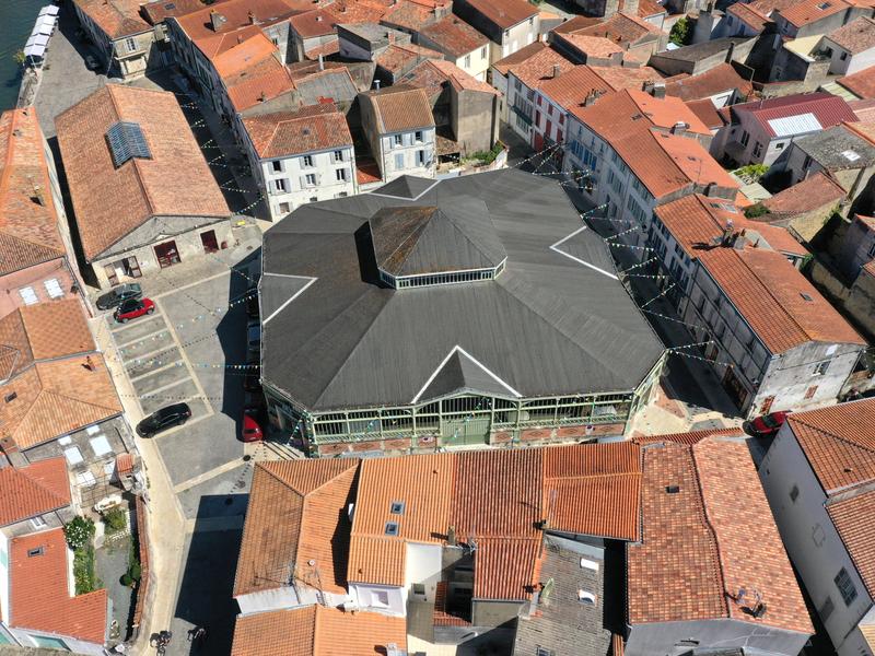 Les halles vue aérienne