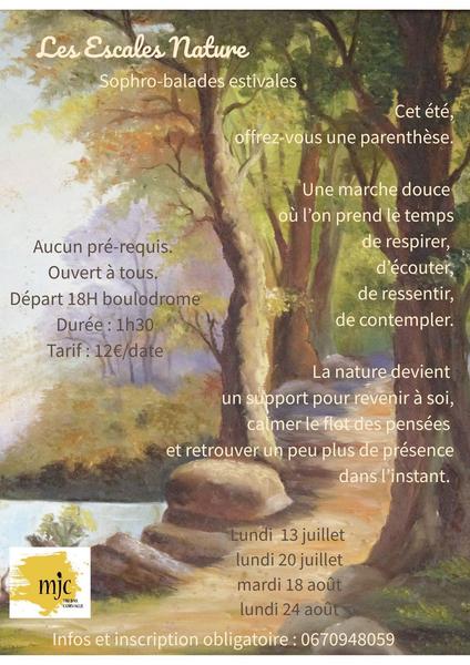 Les Escales Nature : Sophro-balades estivales
