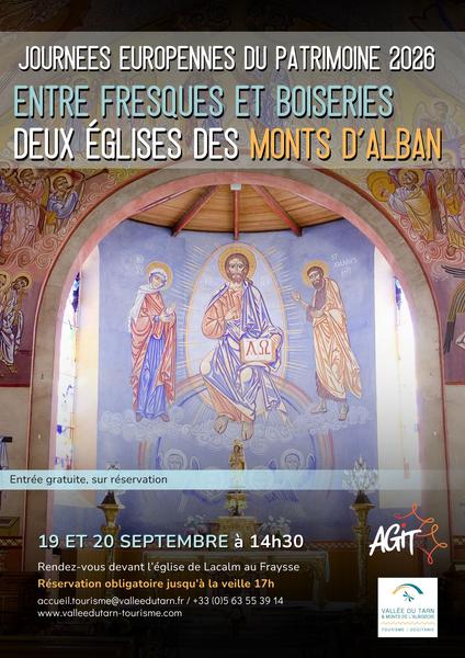 JEP 2026 - Entre fresques et boiseries, deux églises des monts d’Alban - 19 septembre