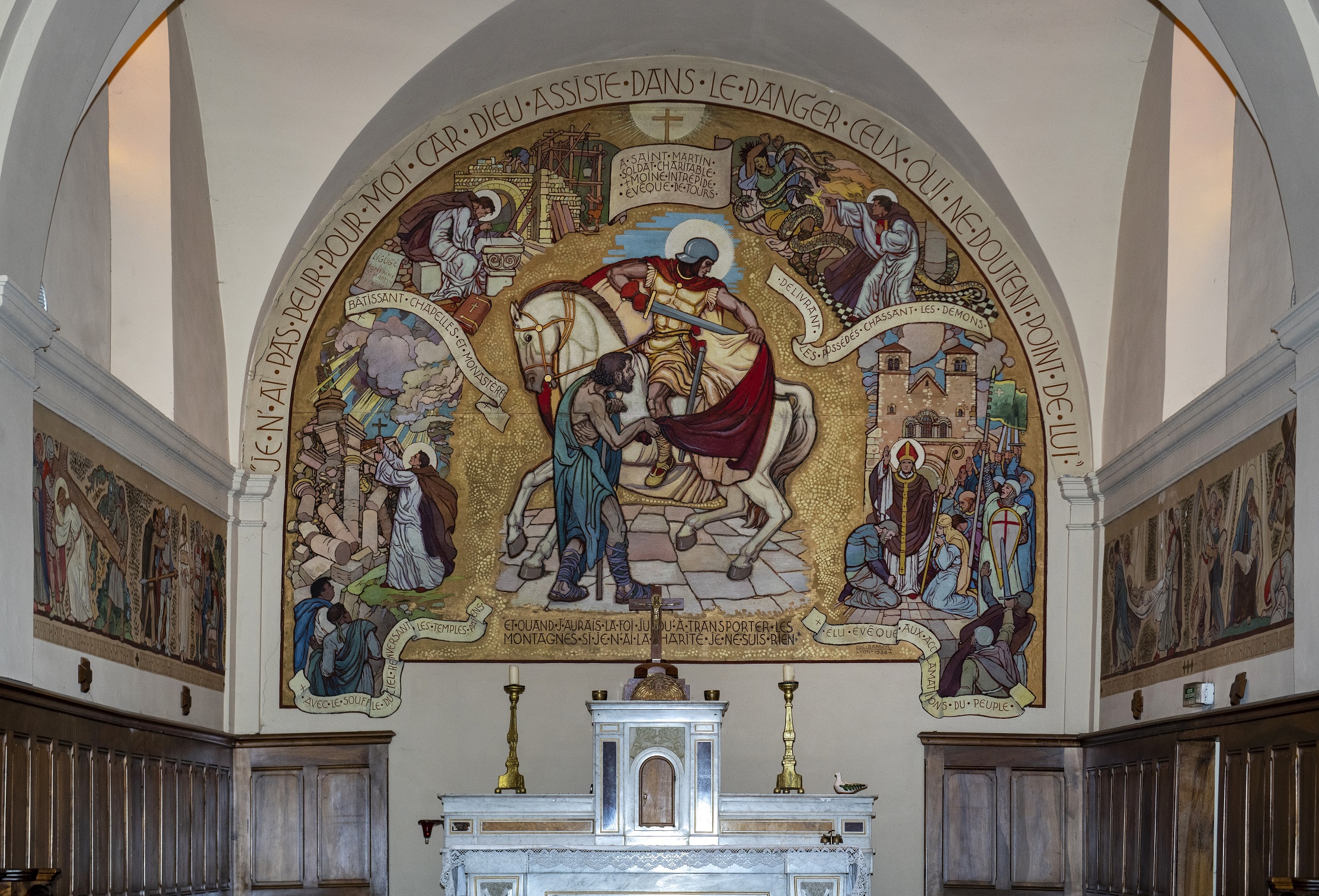 Décor peint Luc Barbier, église de Burcin