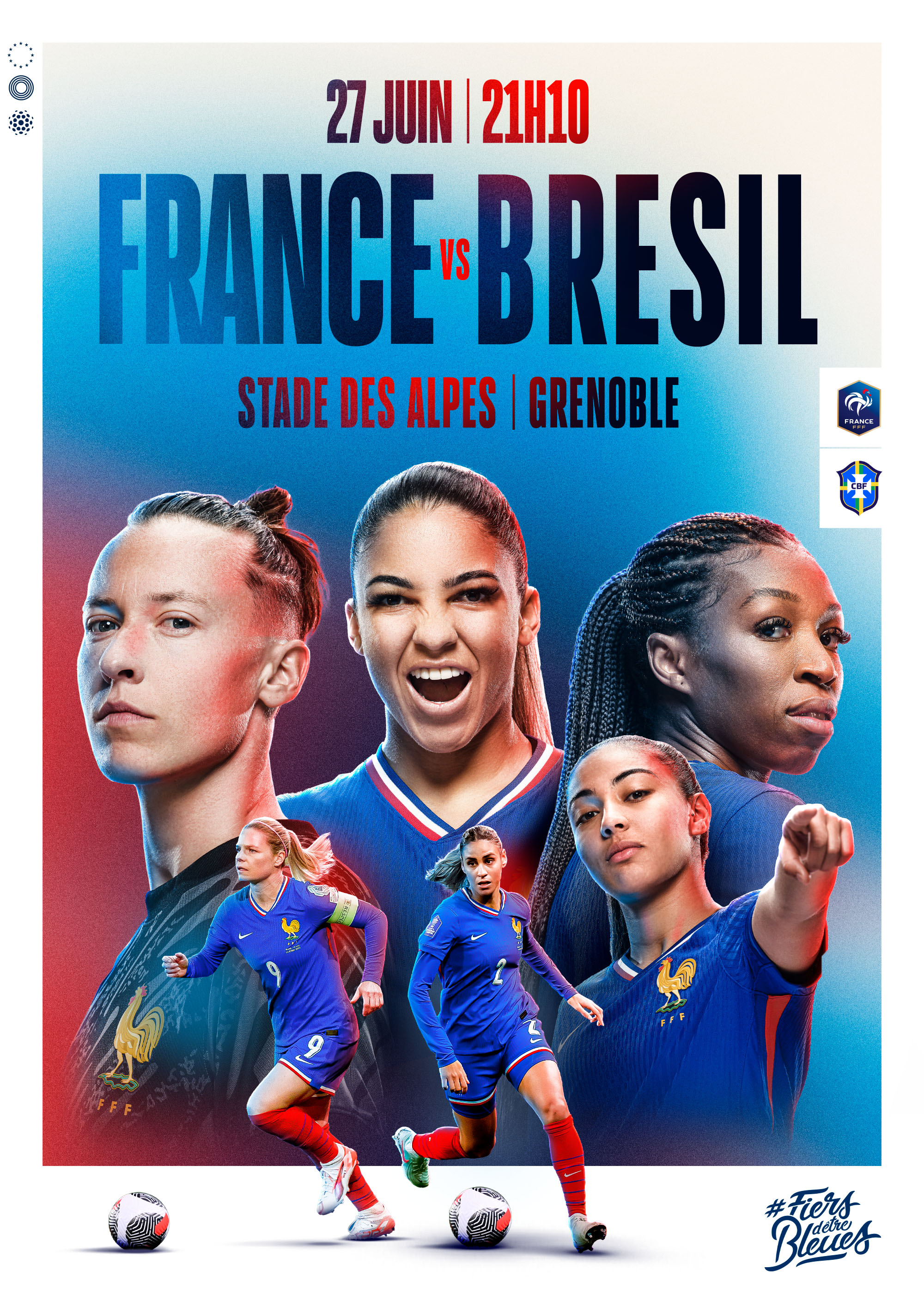 France-Brésil : match amical de préparation de l'Euro 2025 féminin