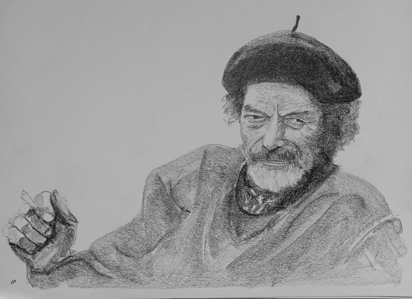 Portrait au fusain