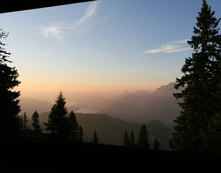 Vue coucher de soleil