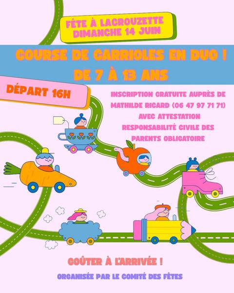 Course de carrioles en duo