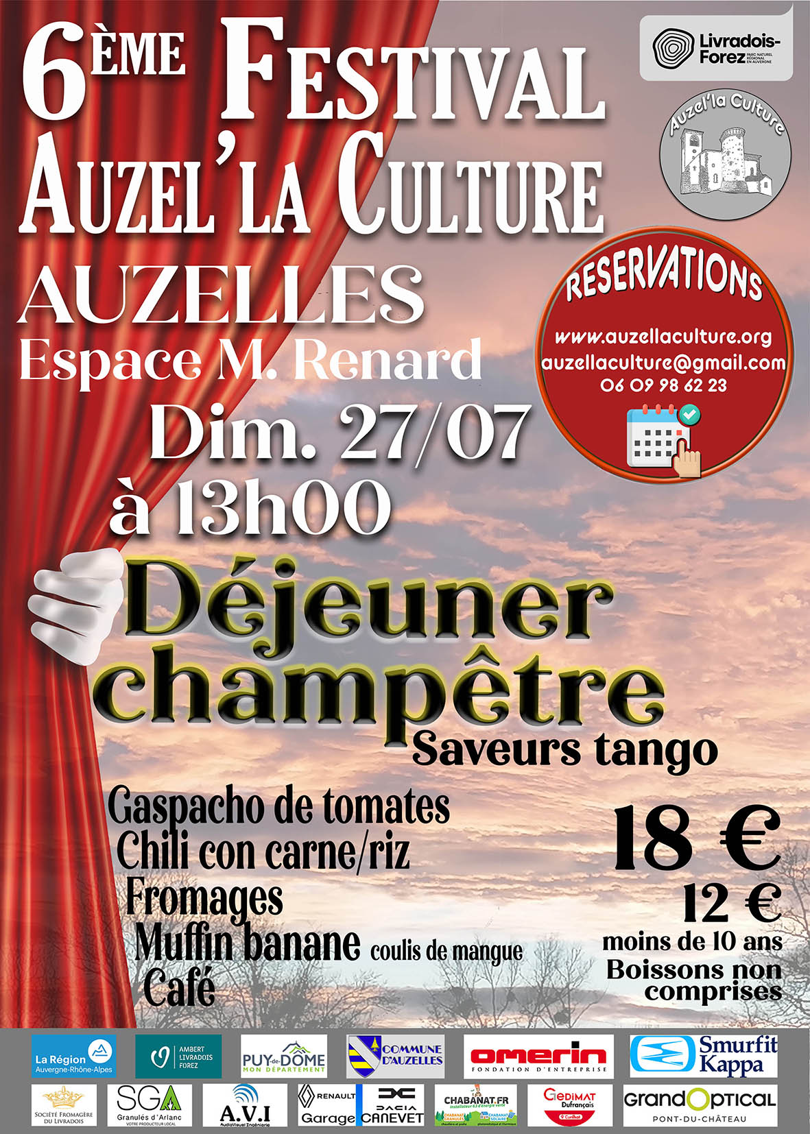6ème Festival Auzel’la Culture – Déjeuner champêtre Saveurs Tango