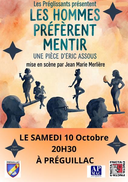Théâtre Les hommes préfèrent mentir