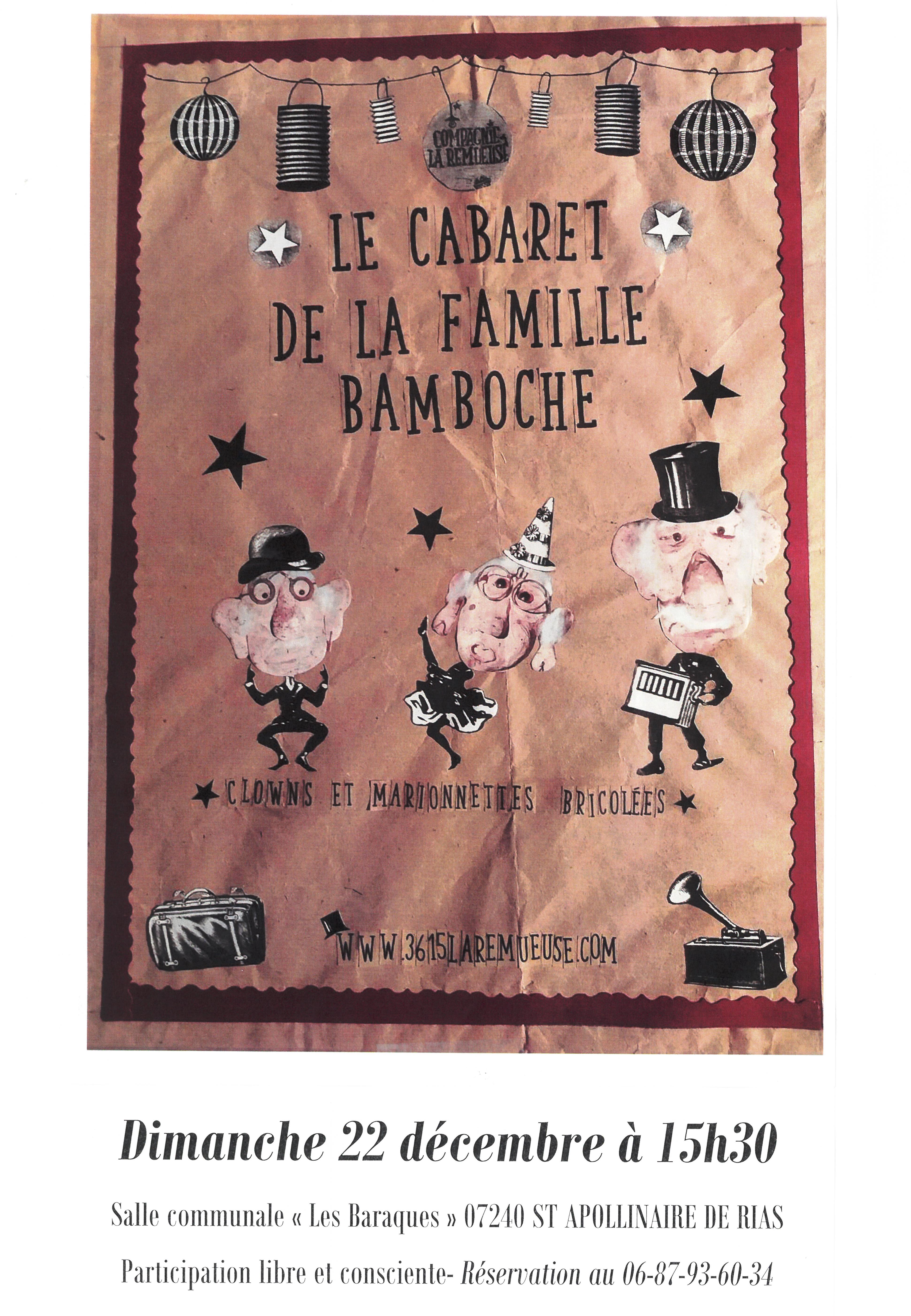 Alle leuke evenementen! : Spectacle Le Cabaret de la famille Bamboche (clowns et marionnettes bricolées)