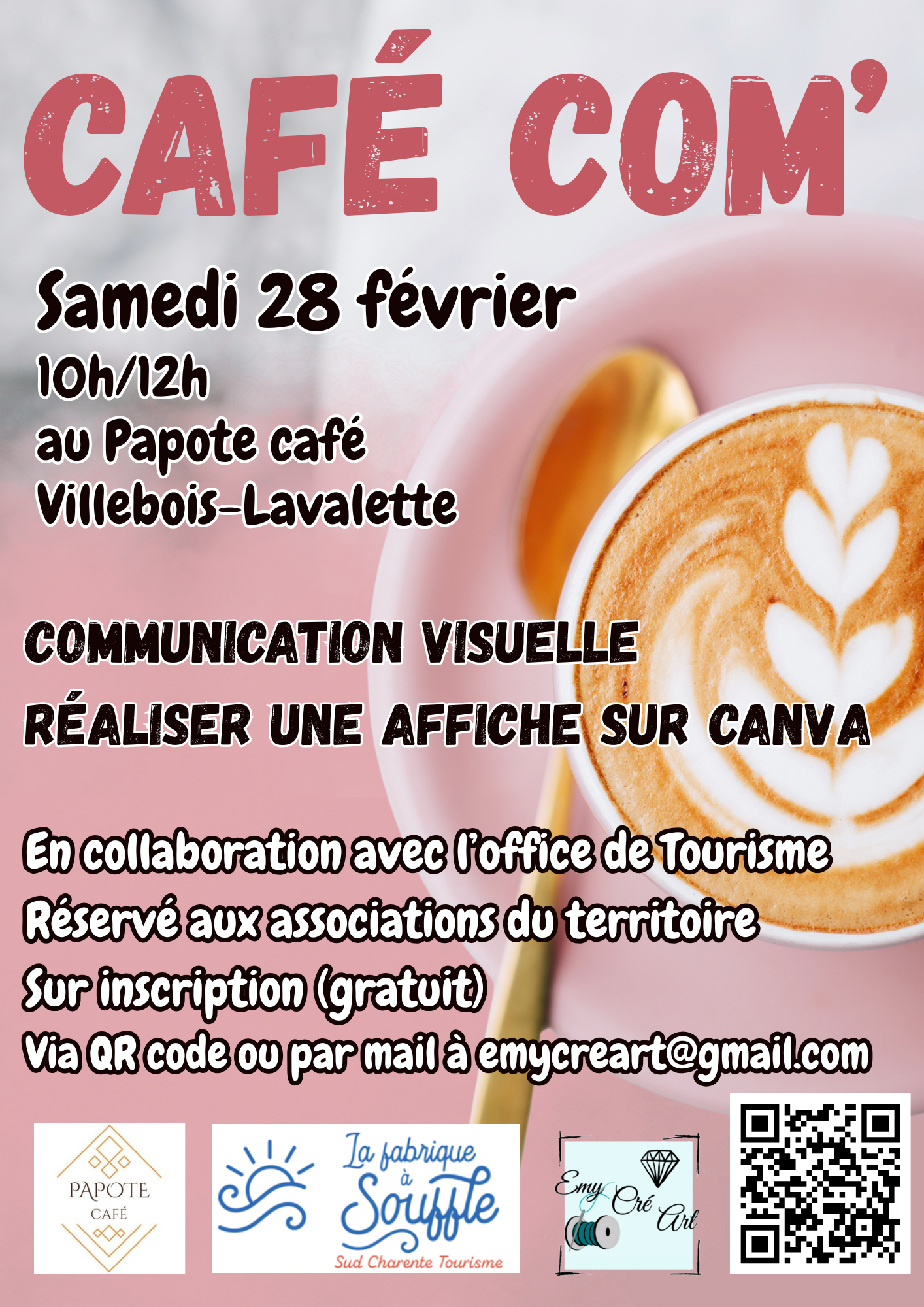 Café com' réalisation d'une affiche sur canva