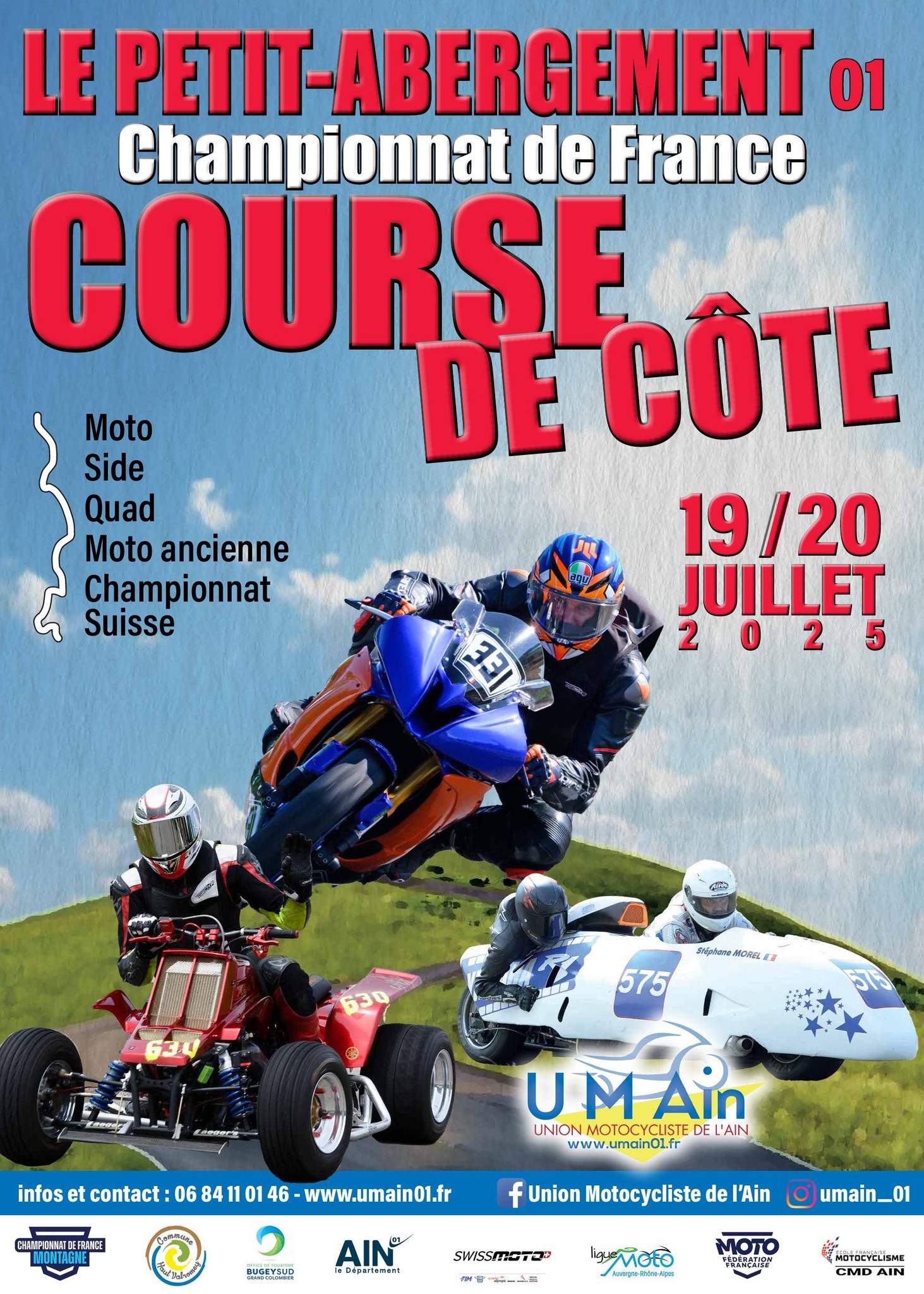 Course de côte moto – Championnat de France de la Montagne au Petit-Abergement_Haut Valromey