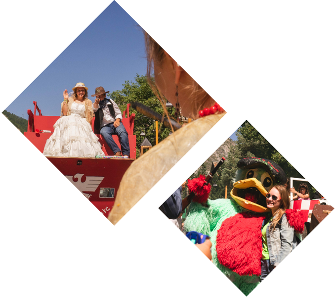 Photo paysage - défilé de chars