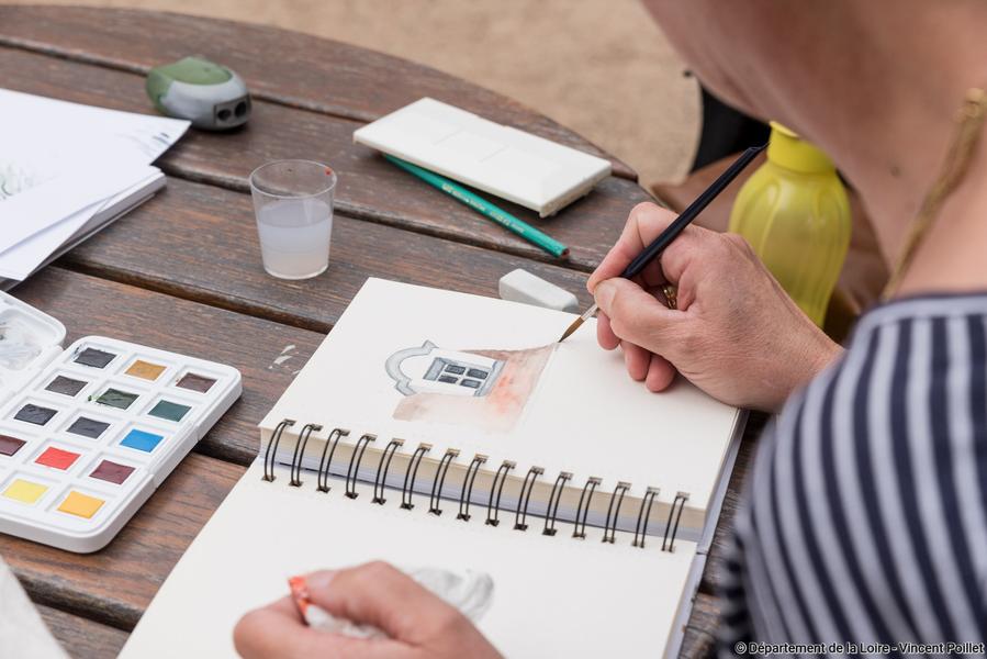 Journée de pratique graphique - Le prieuré, un crayon à la main_Pommiers-en-Forez