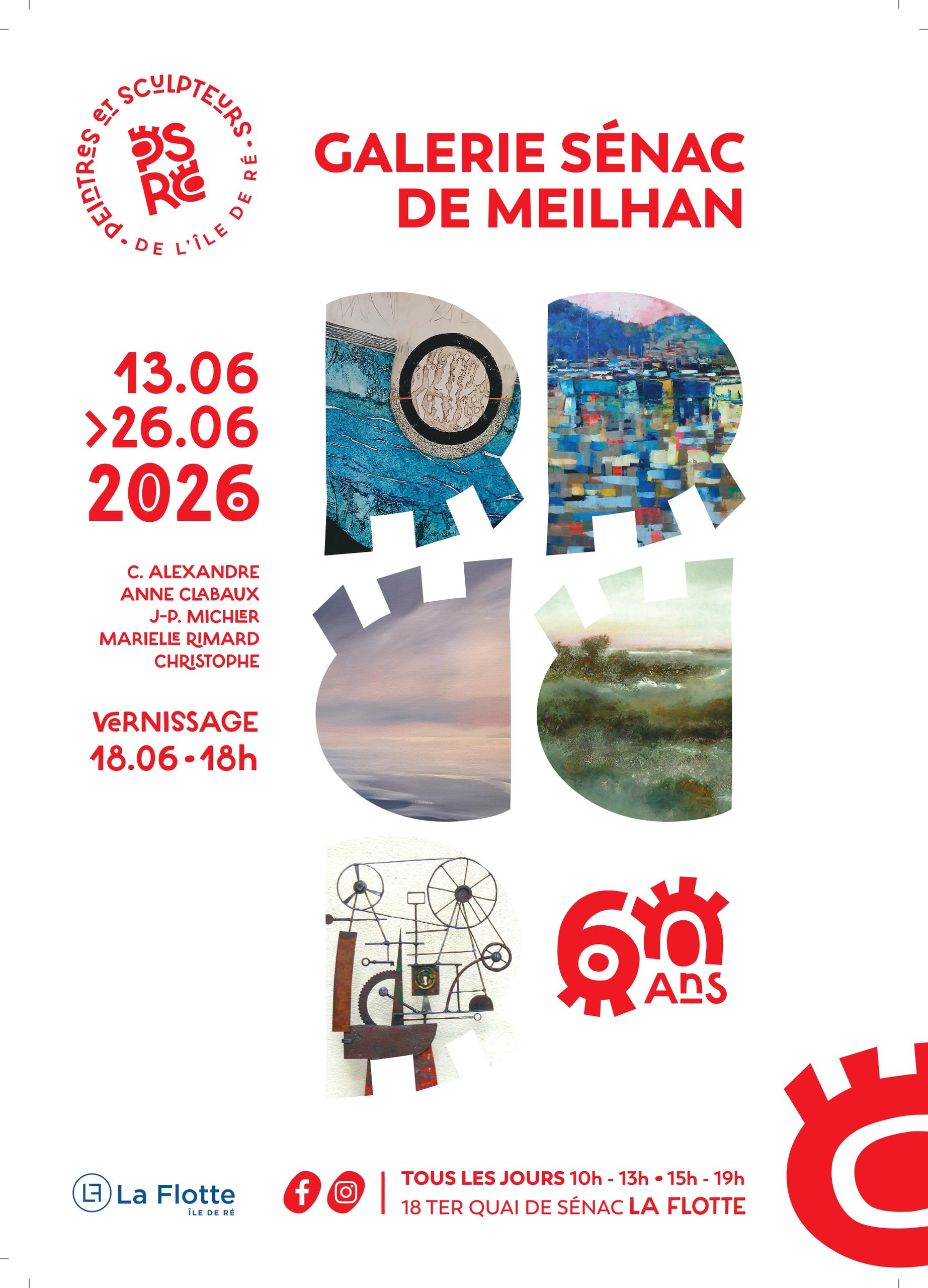 Exposition de C. Alexandre, Anne Clabaux, J-P Michler, Marielle Rimard et Christophe