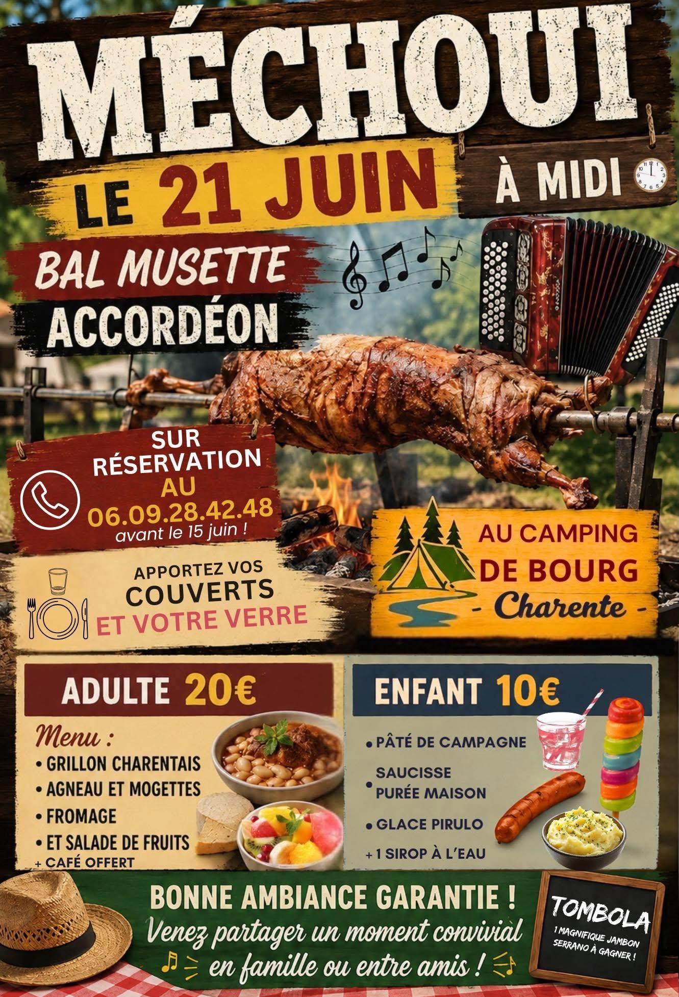 Méchoui au camping de Bourg-Charente