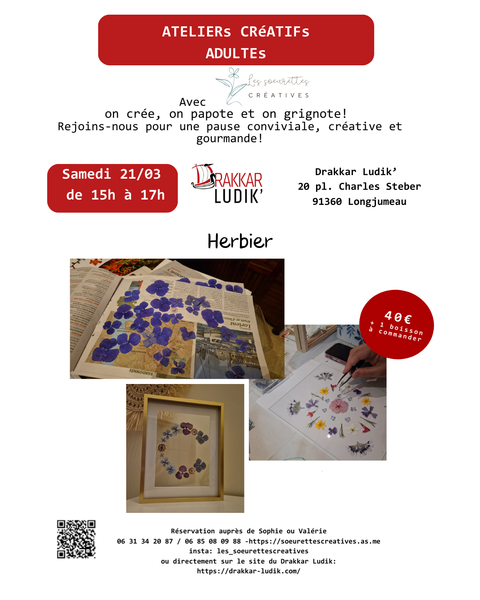 Atelier cadre fleurs séchées