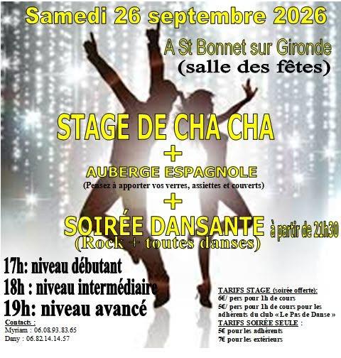 Stage de Cha Cha avec soirée dansante