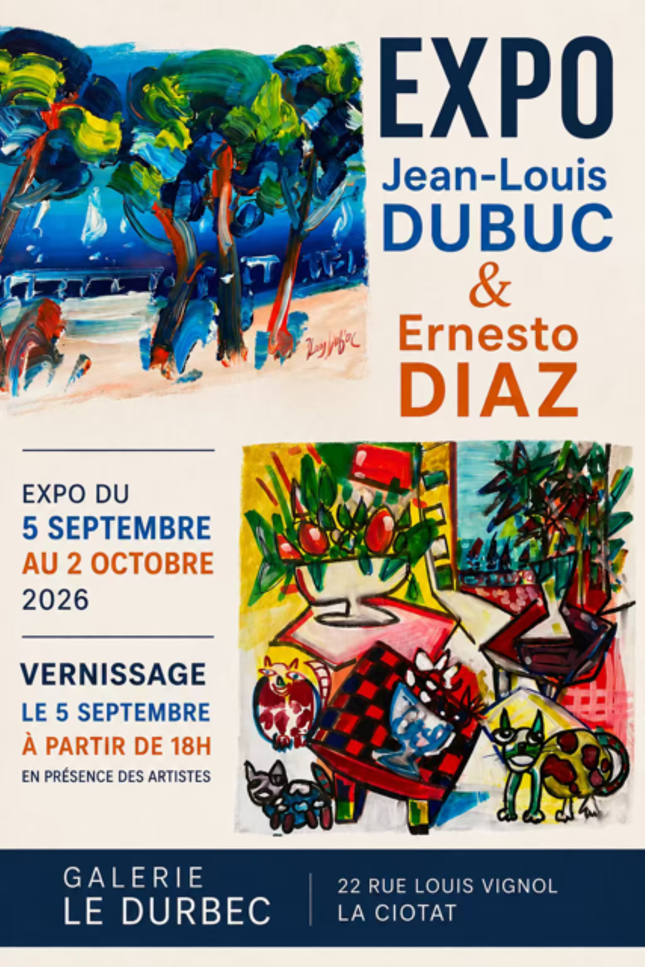 Exposition de peintures de Jean-Louis Dubuc et Ernesto Diaz
