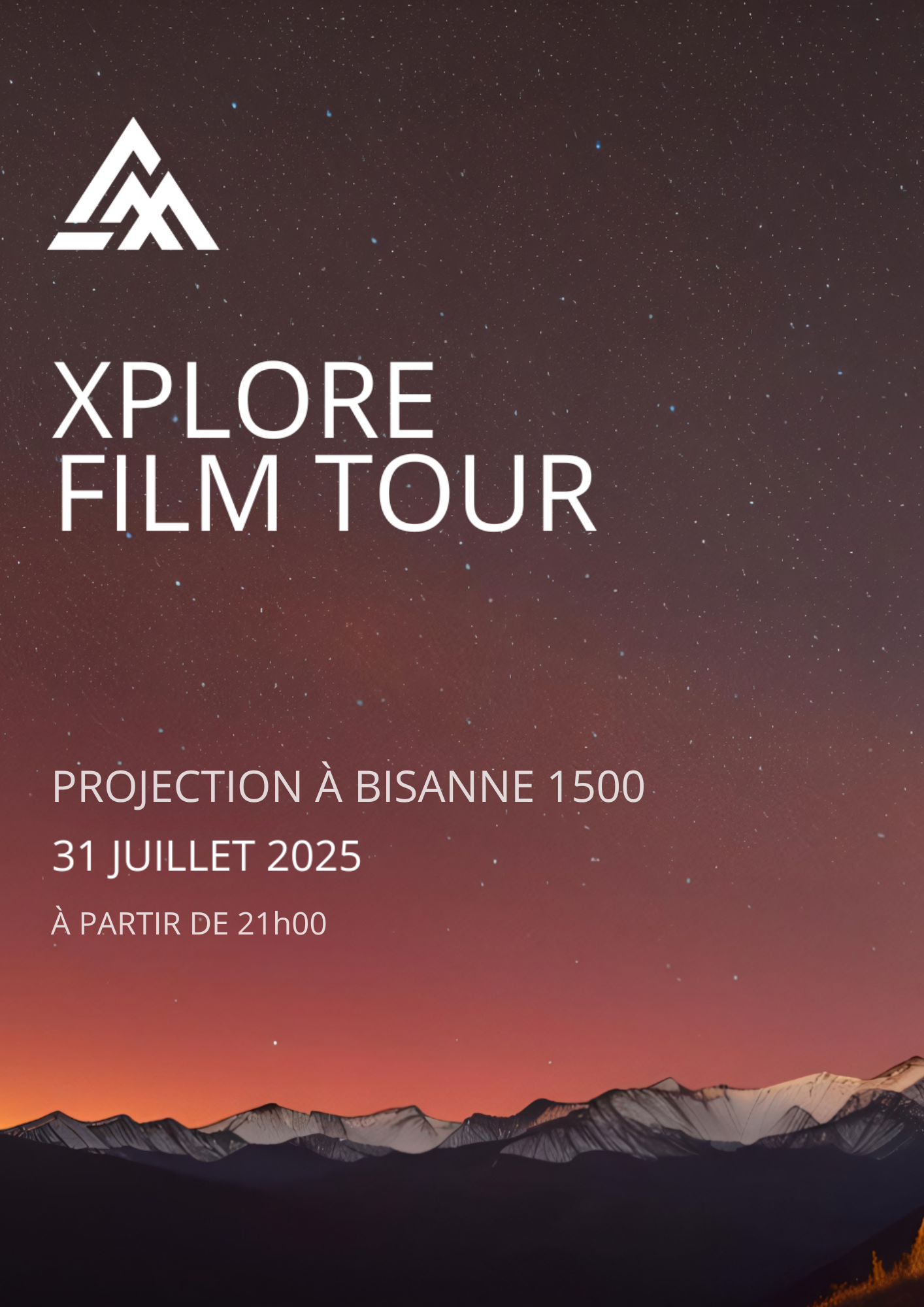 Xplore Alpes Festival Bisanne 1500 - Projection film outdoor