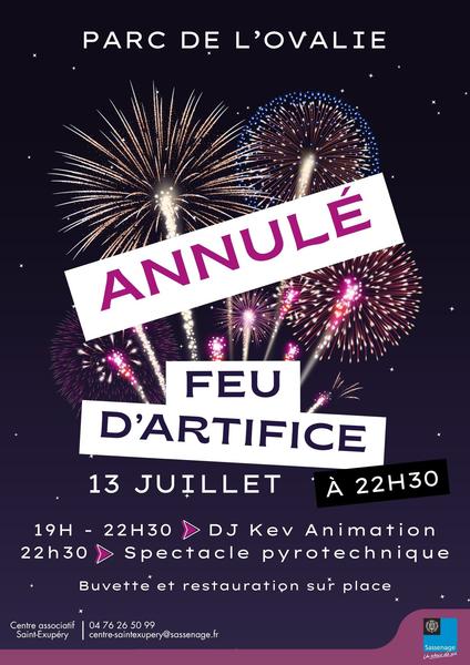 [ANNULÉ] Feu d'artifice 13 juillet
