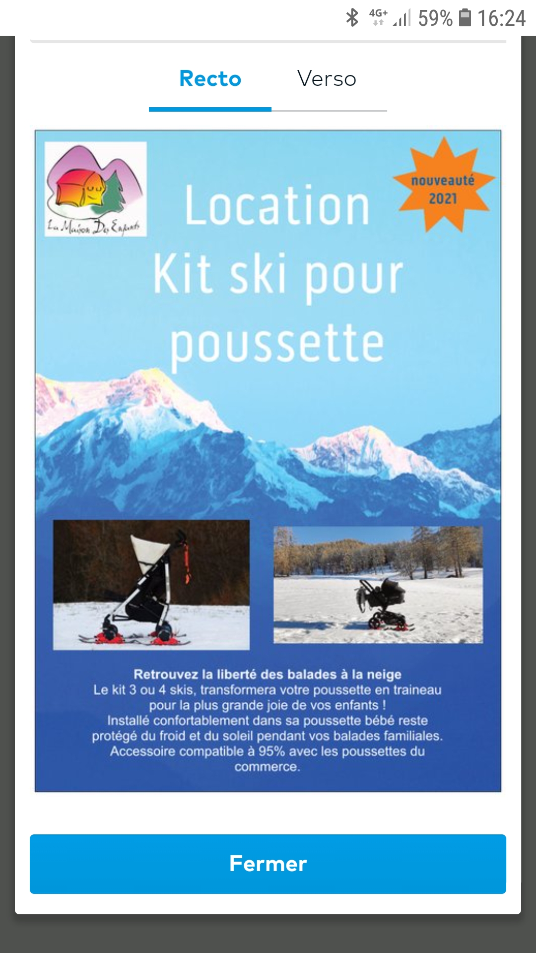 Kit ski pour poussette (Corrençon-en-Vercors)