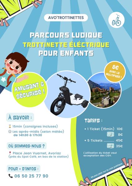 Trottinette éléctrique pour enfants_Avoriaz