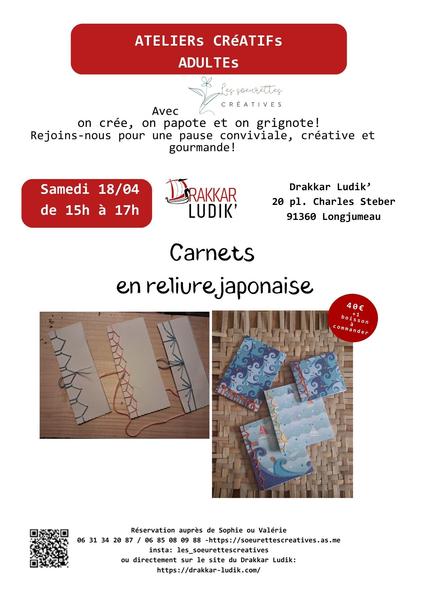 Atelier carnet de voyage avec broderie japonaise 