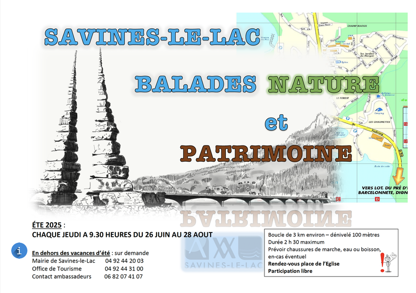 Balade nature et patrimoine village Savines-Le-Lac - © Ambassadeurs Savines-Le-Lac Balade nature et patrimoine village Savines-Le-Lac - © Ambassadeurs Savines-Le-Lac
