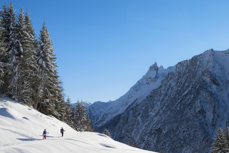 En raquette sur le circuit des Montagnettes - Le Planay