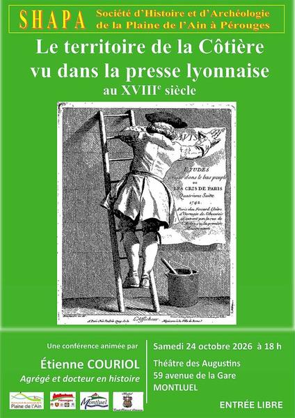 Conférence Le territoire de la Côtière vu dans la presse lyonnaise au XVIIIe siècle