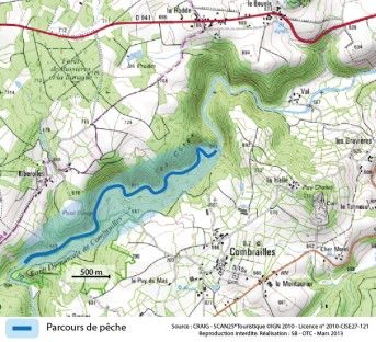 Parcours de pêche - Le Sioulet- Pont Bagnard
