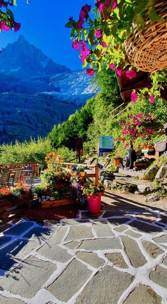 Vue sur le Glacier des Bossons