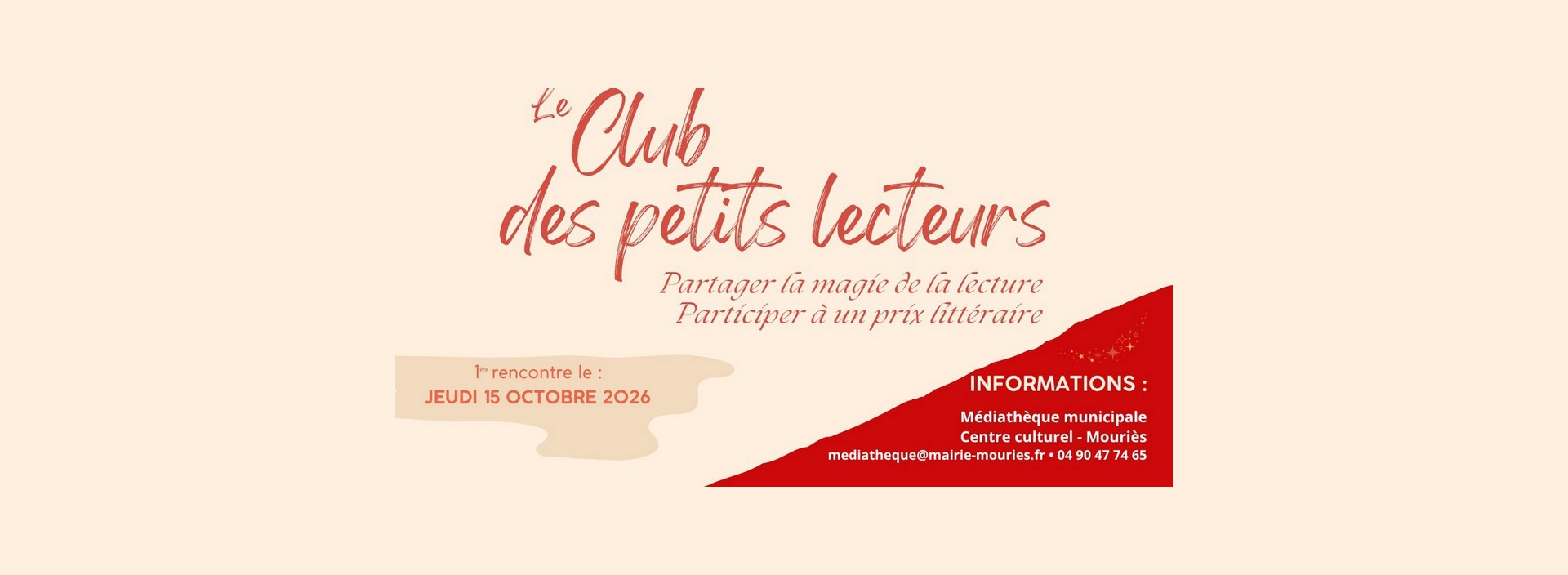 Le club des petits lecteurs à la Médiathèque de Mouriès