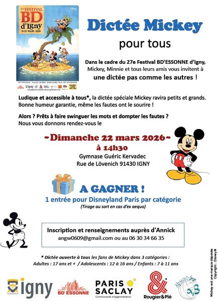 DICTEE MICKEY BD ESSONNE
