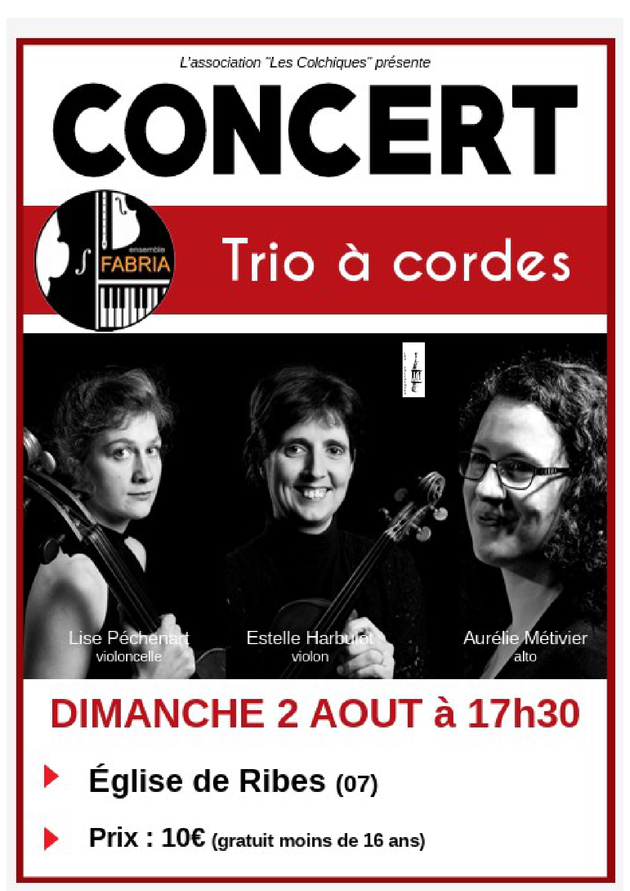Concert du Trio à Cordes “FABRIA”