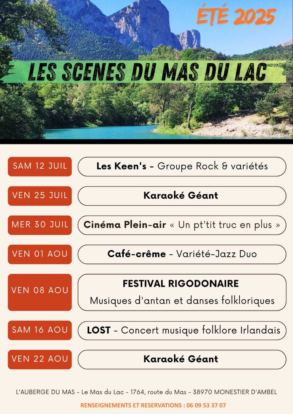 Concert Café-Crême - Les Scènes du Mas du Lac 2025