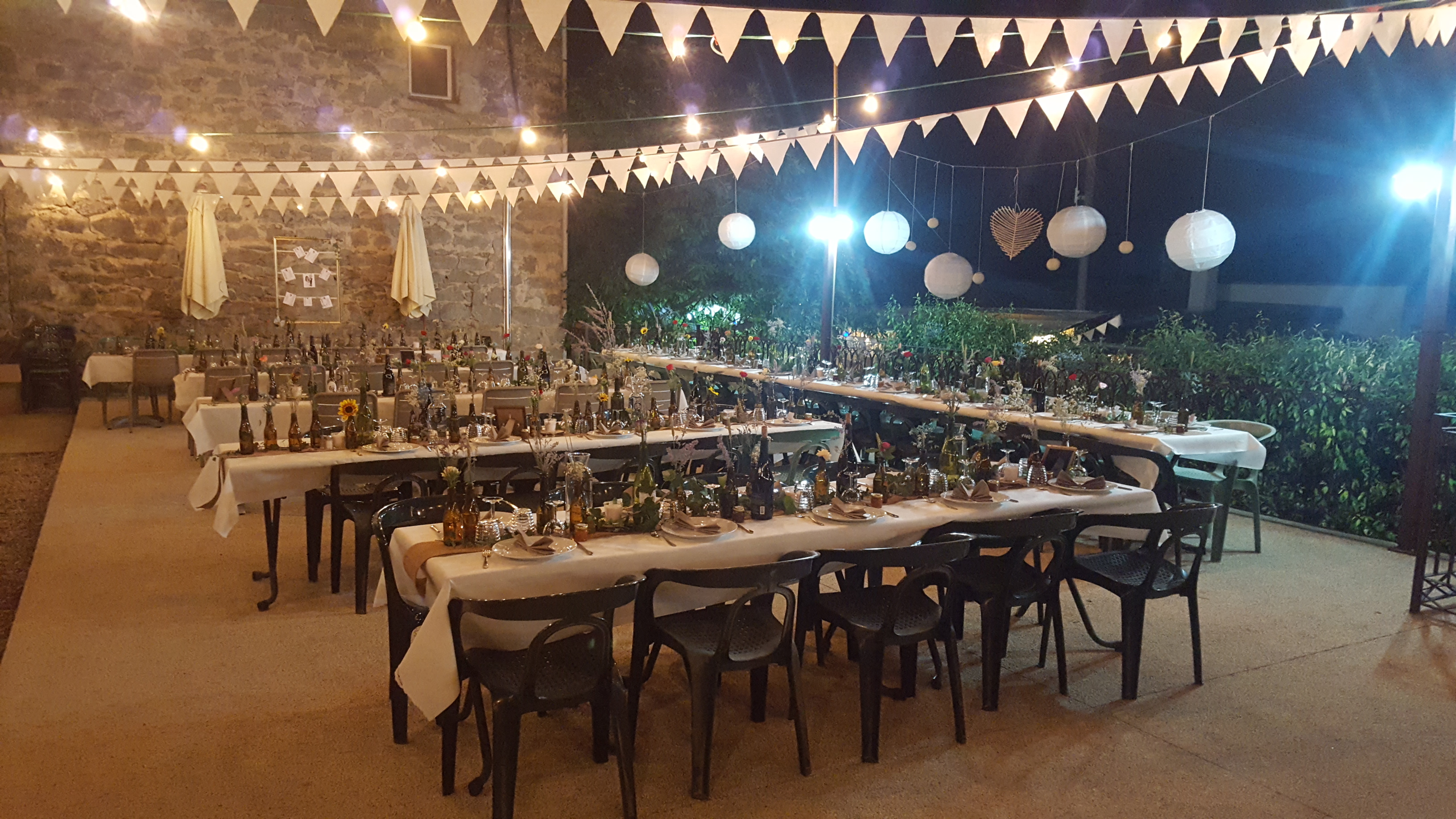 La clé des Champs ardèche mariage wedding terrasse