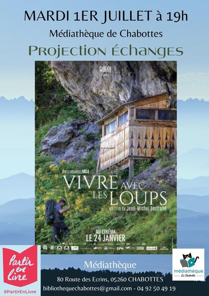 Projection du film 'Vivre avec les loups'_Chabottes - © Médiathèque Le Chabotté Projection du film 'Vivre avec les loups'_Chabottes - © Médiathèque Le Chabotté