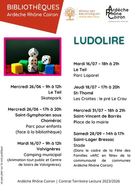 Ludolire rendez-vous jeux en famille à Saint-Lager Bressac