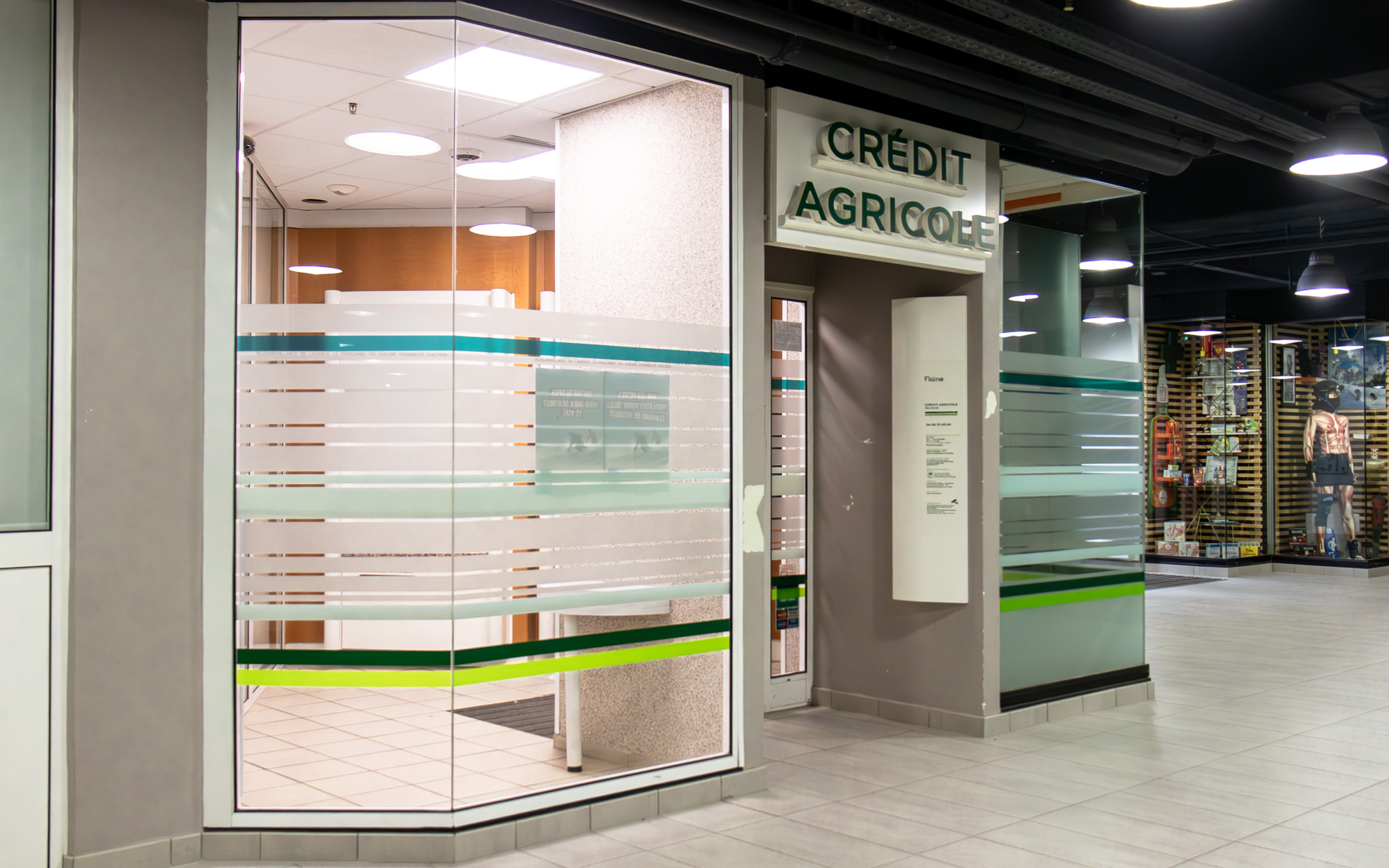 Front of the Crédit Agricole bank in Flaine