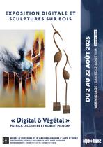 Exposition digitale et sculture sur bois