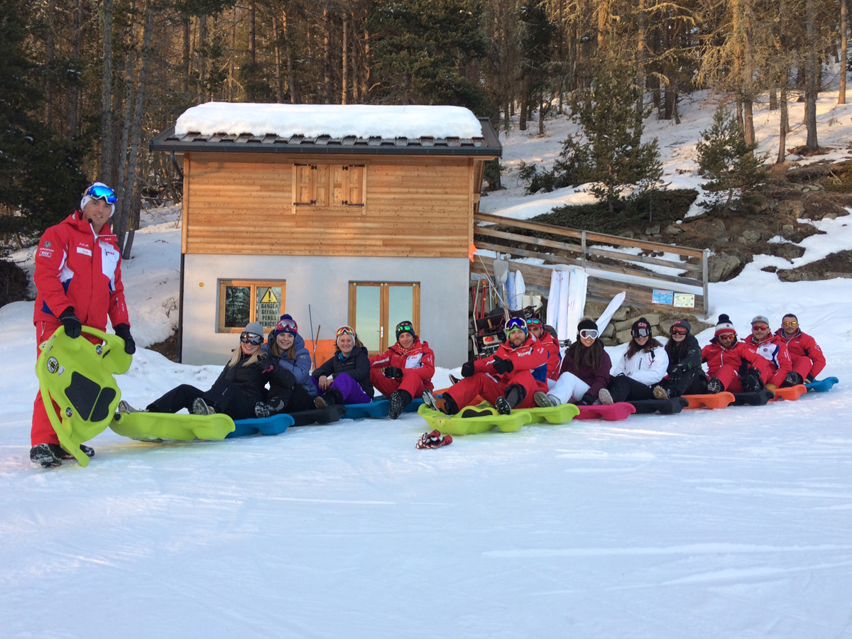 Snake gliss (rando-luge) sur les pistes de Chaillol