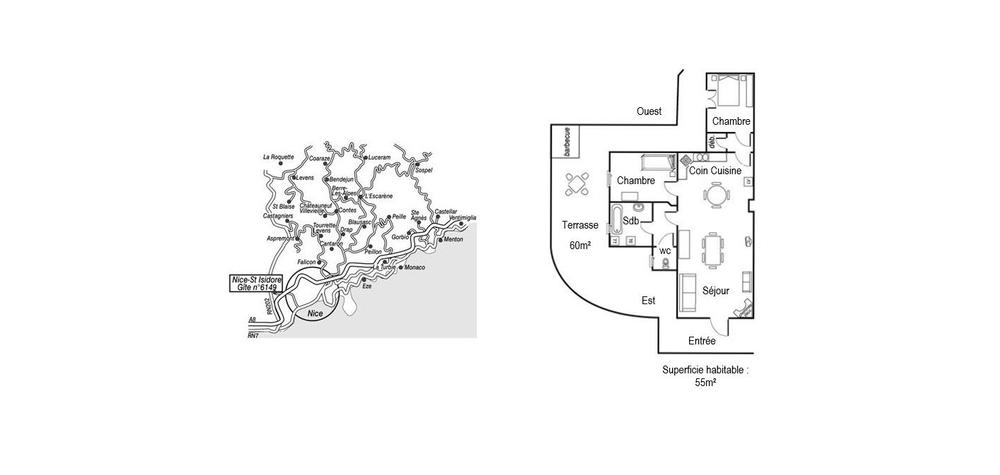 Gîte La terrasse d'Azur-Plan-Nice-Gîtes de France des Alpes-Maritimes