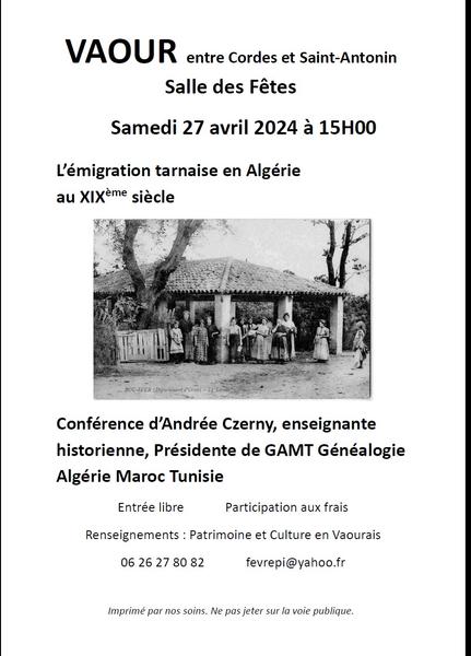 Conf Vaour 27avril