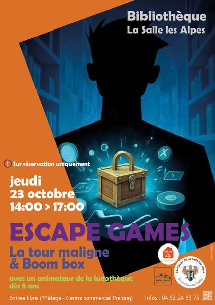- © Bibliothèque Frison-Roche Escape Games « La tour maligne » & « Boom box »_La Salle-les-Alpes - © Bibliothèque Frison-Roche