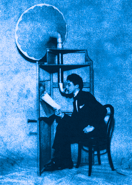 visuel Phonographes bleu canard