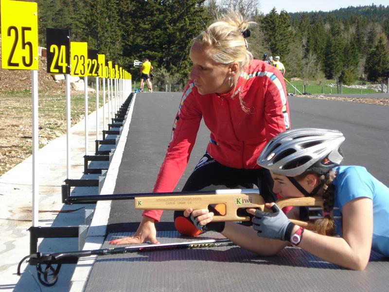 cours de  biathlon